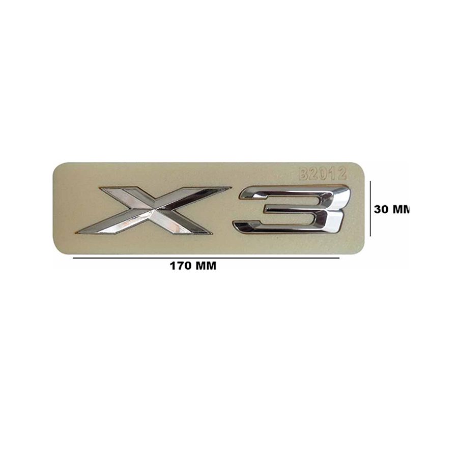 Lemar Yazı Tip Yazısı Büyük X3 Krom E83 (5114 3 330 132)