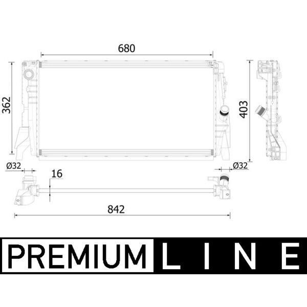 MAHLE MOTOR SU RADYATORU MINI F55 F56 14 17 PREMIUM LINE (17117617594)