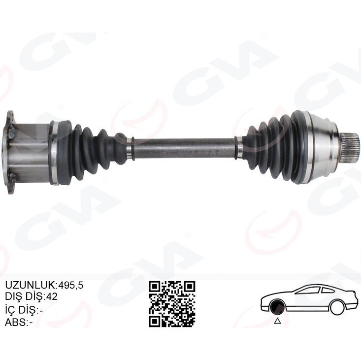 GVA KOMPLE AKS ÖN SAĞ/SOL A6-A7-Q5 OTOMATIK 2.0 TFSİ- 2.0 TDİ 08- CGLB-CGLC-CHJA-CGLA-CAHB-CGLD-CHNC 2.0 TFSİ- 2.0 TDİ (4G0407271A)