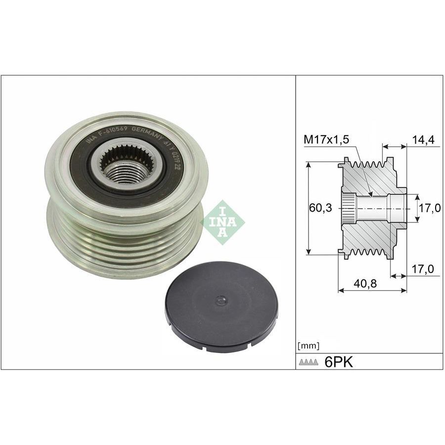 INA ALTERNATÖR RULMANI RENAULT CLIO V 19 1.5 BLUE DCİ EURO 6 (231005FD1A)