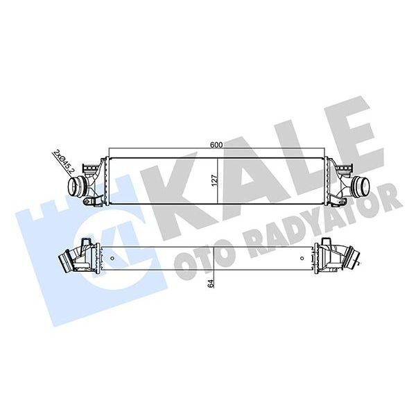 KALE RADYATOR TURBO RADYATORU INTERCOOLER CHEVROLET AVEO 1.4/ 1.3D 12 600X129X64 AL/BRZ 600X127X64 (95199556)