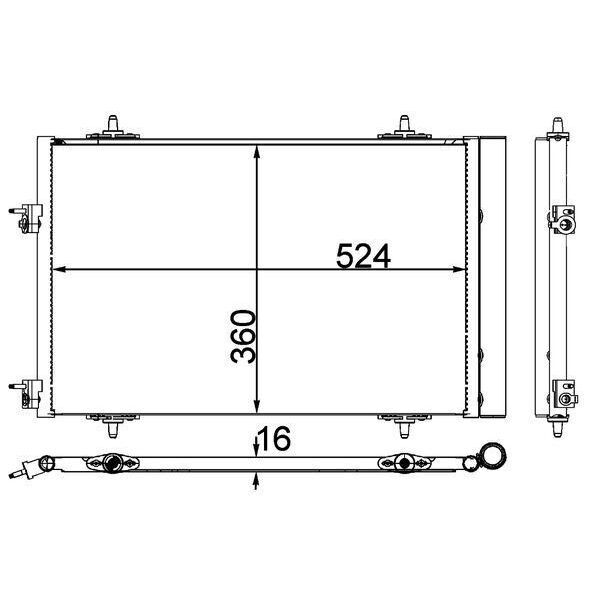 MAHLE KLİMA KONDENSERİ RADYATÖRÜ PEUGEOT P508 10 CITROEN C5 10 1.6 HDI DV6 THP-VTI EP6 (6455.JA)