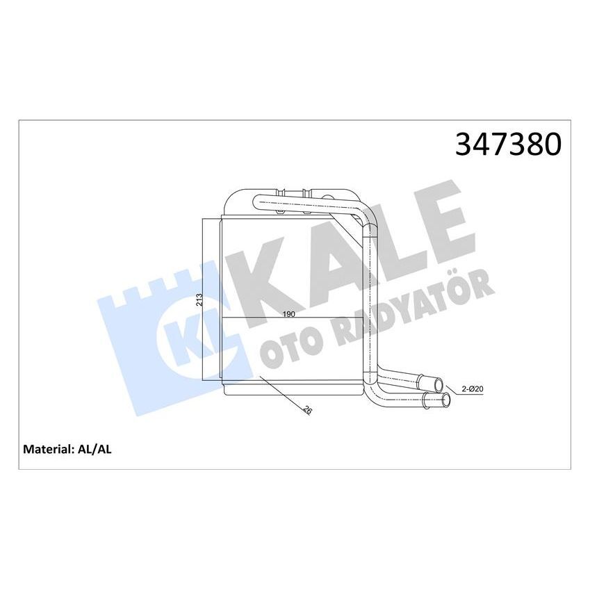 KALE RADYATOR KALORİFER RADYATÖRÜ TRANPORTER T5-T6 03 (7H0819031)