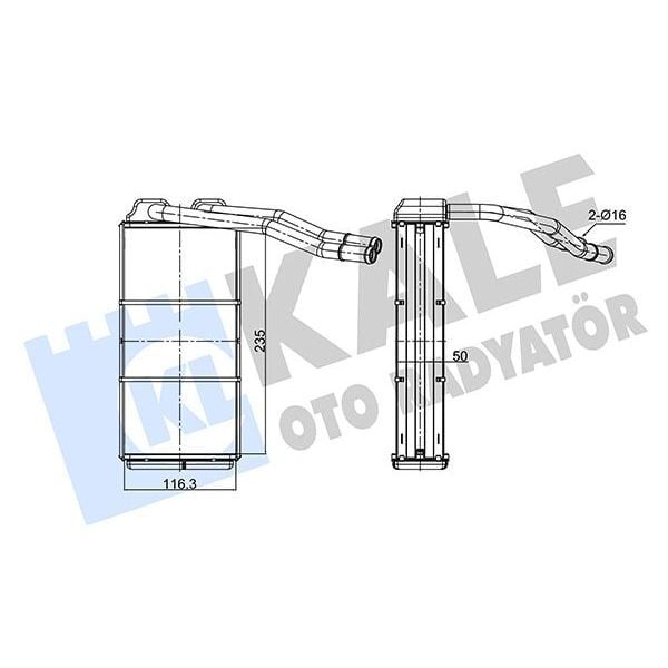KALE RADYATOR KALORIFER RADYATORU 18 K4F - 20 T2N FREELANDER I L314 98>06 (JEF100150)