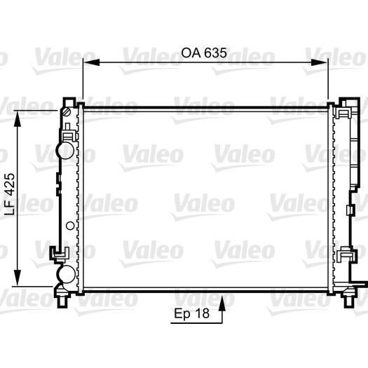 VALEO RADYATÖR LGN 97-01 -ESPACE III 99-02 1.6-1.8-2.0-1.9D KLİMASIZ MEK 635X425X18 (7701045345)