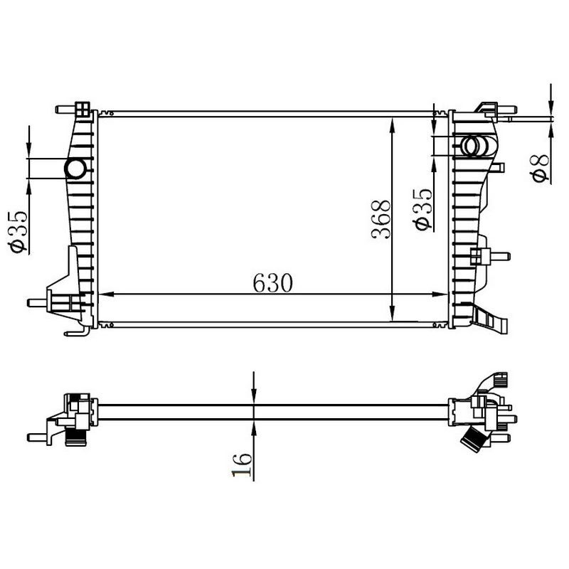 ORIS RADYATÖR BRAZİNG FLUENCE 1.5 DCİ MEK 630X368X16 (214100068R)