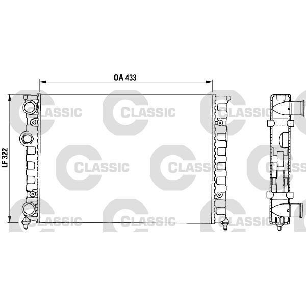 VALEO X RADYATÖR CLASSIC GOLF III-JETTA MEK 430X322X34 (6N0121253A)