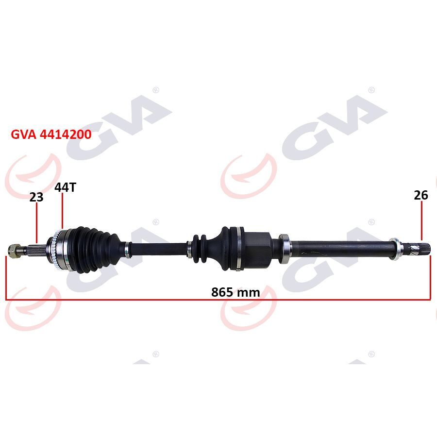 GVA KOMPLE AKS SAĞ CLIO SYMBOL THALIA 1.5 DCİ 08- ABS Lİ 44DİŞ 865MM (8200749390)