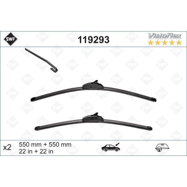 VALEO SİLECEK 55 55 X2 FLATBLADE-MUZ TİPİ LANDROVER DISCOVERY 3 04 RANGEROVER SPORT 05 (LR018368)