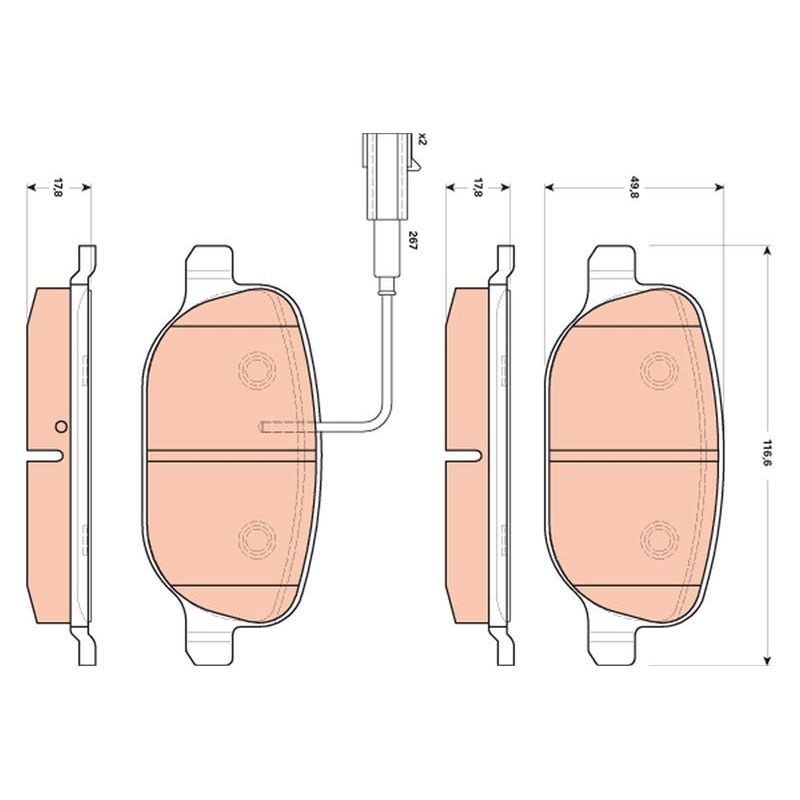 TRW FREN BALATASI ARKA ALFA ROMEO GİULİETTA 10 FİŞLİ (71770096)