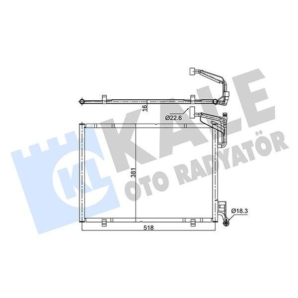 KALE RADYATOR KLIMA RADYATORU FIESTA 14 B-MAX 14 ECOBOOST 1.0 (1806682)