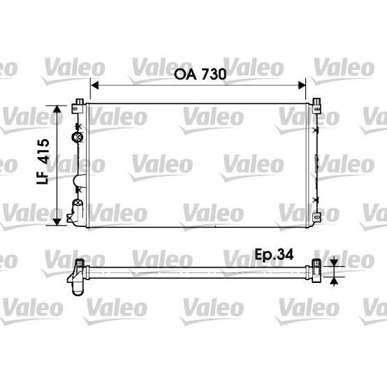 VALEO RADYATÖR MASTER II-MOVANO 01 2.5DCI G9U AC KLİMASIZ MEK 730X414.5X34 (2140000QAJ)