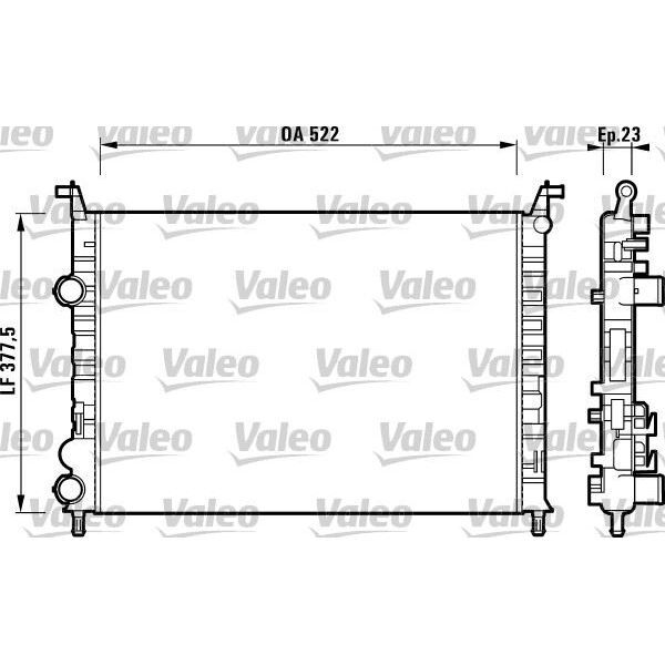 VALEO RADYATÖR PALIO 1.2-ALBEA 1.6 AC KLİMASIZ MEK 530X379X22 (46815887)