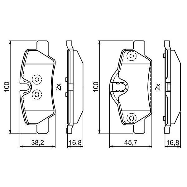 BOSCH FREN BALATASI ARKA MINI F55 F56 F57 (34216871299)