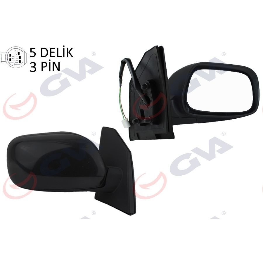 GVA DIŞ DİKİZ AYNASI SAĞ COROLLA 02> ELEKTRİKLİ KONVEKS 3 FİŞ VM-277ER