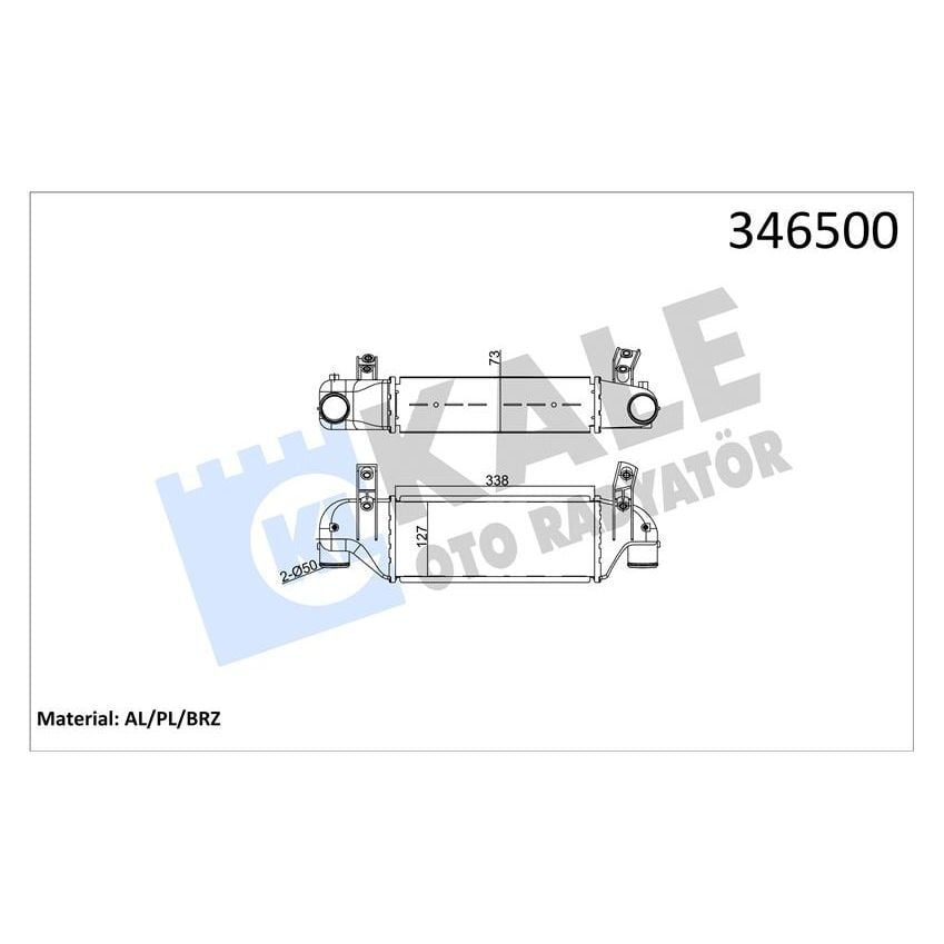 KALE RADYATOR TURBO INTERCOOLER RADYATORU FOCUS 1.8TDCI 98 05 CONNECT 1.8 TDCI 04 09- 338 127 73 (1227171)