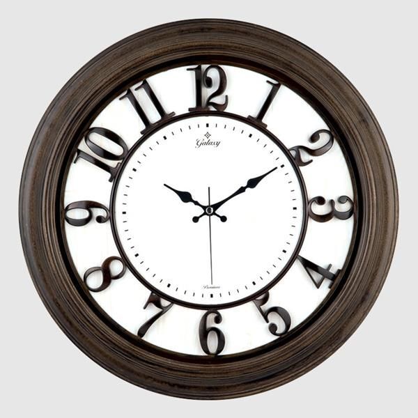 SAAT DUVAR SAATİ KAHVERENGİ AHŞAP GÖRÜNÜM İÇİ BEYAZ ÇERÇEVE 46CM KABARTMA RAKAMLI SELEFON KORUMALI AMERİKAN BRİSTOL KADRAN METAL AKREP/YELKOVAN/SANİYE AKAR SANİYELİ MEKANİZMA ABS HAMMADDE MİNERAL CAM (KB)