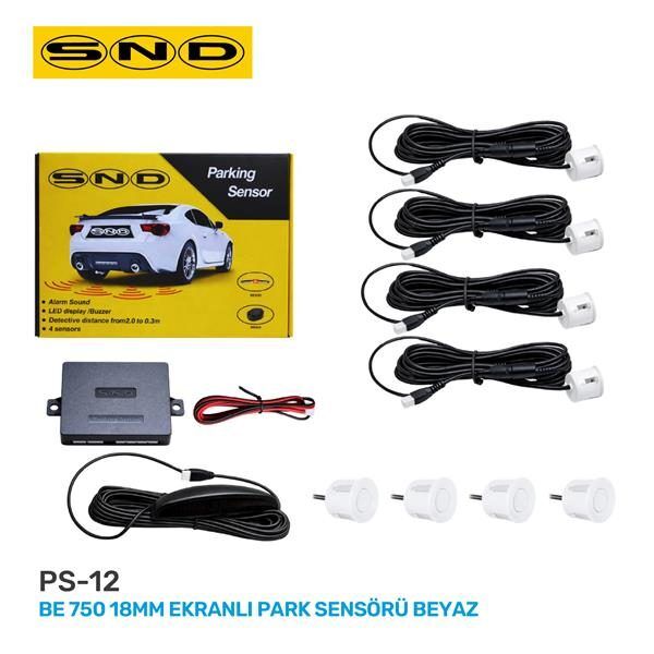 SND BE 750 18MM EKRANLI PARK SENSÖRÜ BEYAZ