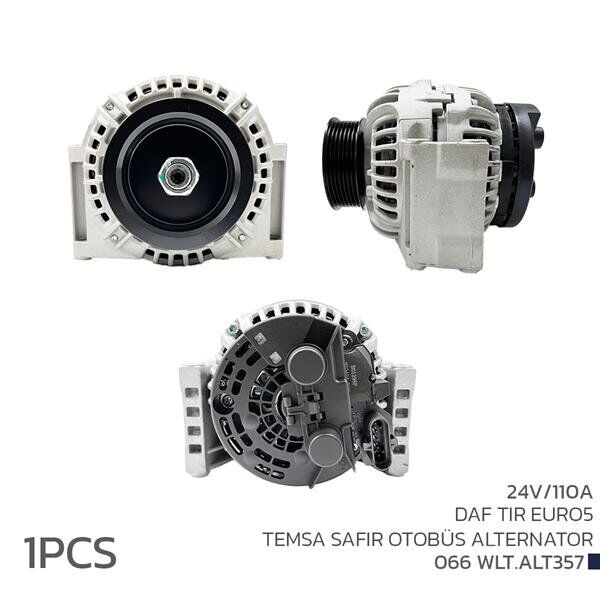 VOLTECH ALTERNATÖR SARJ DİNAMOSU 24V 110A DAF TIR EURO5 TEMSA SAFİR OTOBÜS (124655014)