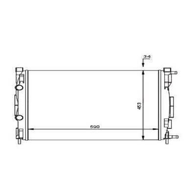 GVA MOTOR SU RADYATÖRÜ BRAZİNG RENAULT MEGANE II 02>SCENIC 03> 1.5-1.9DCİ/1.4-1.6-2.0 16V AC KLİMASIZ MEK 585X428X32 (8200115542)