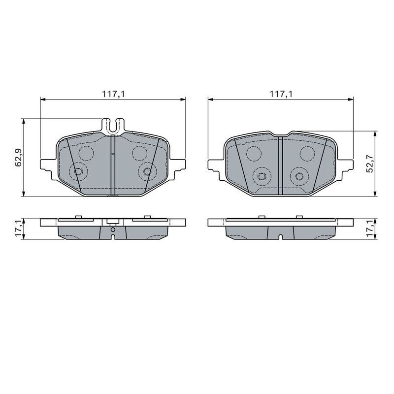 BOSCH FREN BALATASI ARKA MERCEDES W206 S206 C236 A236 W214 S214 C236 A236 (A0004201304)