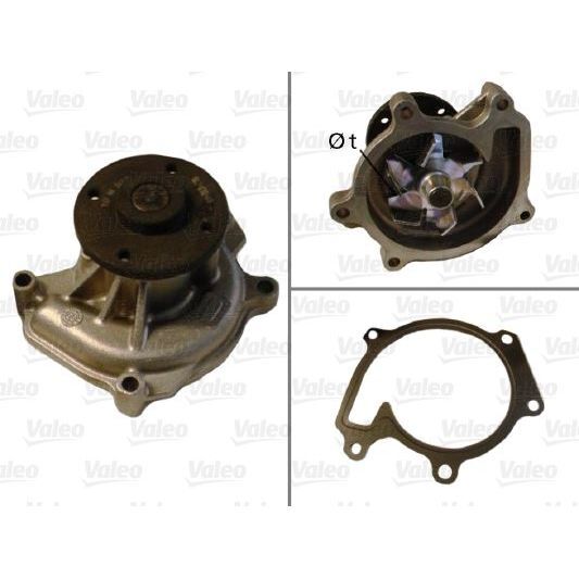 VALEO DEVİRDAİM SU POMPASI TOYOTA YARIS 1.0L 1SZ-FE SCP10 03-05 / 1.3L 2SZ-FE SCP12 SCP90 03-09 4 DELİK FLANŞ (1610009141)