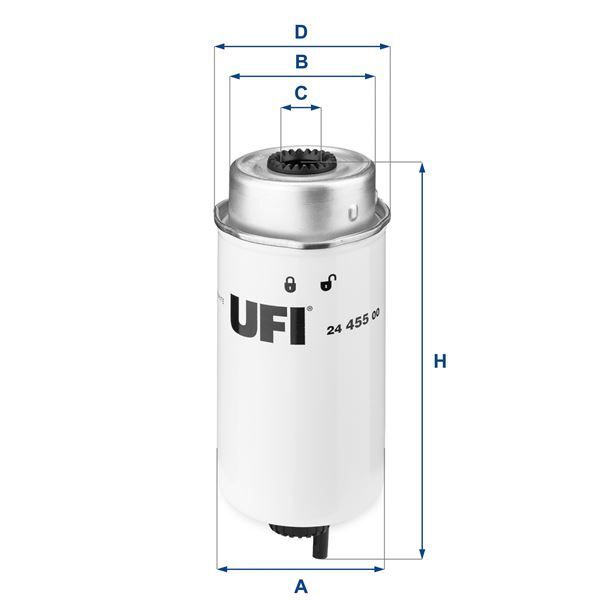 UFI YAKIT FİLTRESİ TRANSİT V348-V347 2.2-2.4-3.2 TDCI 200PS 06>11 EURO4 (1370779)
