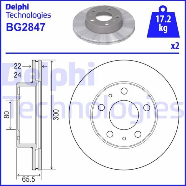 DELPHI ÖN FREN AYNASI JUMPER-DUCATO-BOXCER 94 > 4246.Y3-4246.Y5-4249.36-4249.G5-46806234-51728378-51858362 (4246.K3)