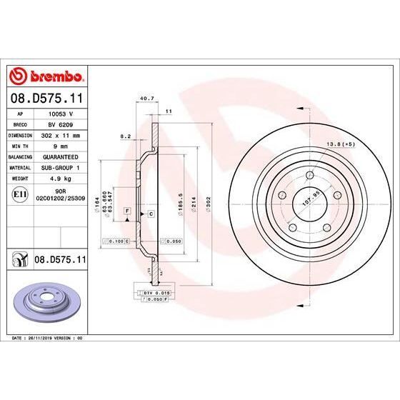 BREMBO ARKA FREN DISK AYNA FOCUS IV 17> KUGA III 19> (1936154)