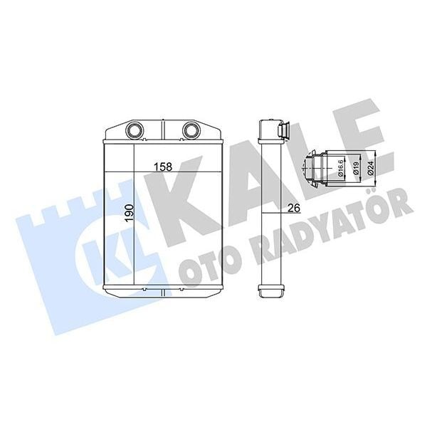 KALE RADYATOR KALORİFER BRAZING FIAT PANDA-500-500 C-LANCIA YPSILON-ABARTH 500-595-695 KALORİFER (77366093)