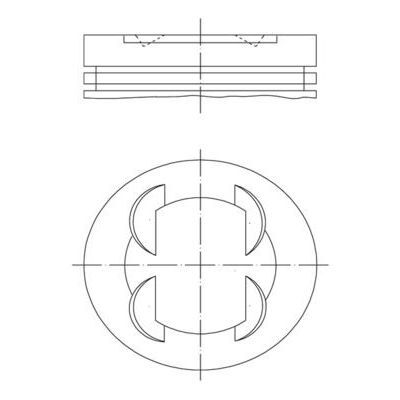 MAHLE PISTON SEGMAN 86.4 MM BMW S50 B32 E36 M3 3.2 (11251404821)