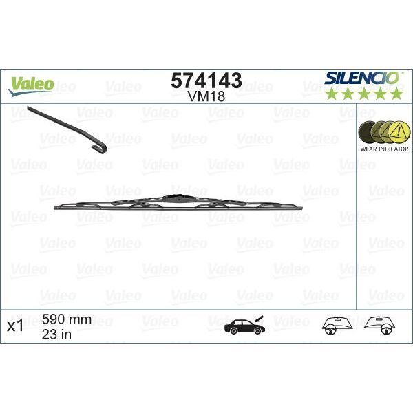 VALEO SİLECEK SILENCIO 60 CM X1 VM18 RENAULT TOYOTA VOLVO SUBARU PEJO VW OPEL BMW KIA FIAT SWF 116148 (8250A246)