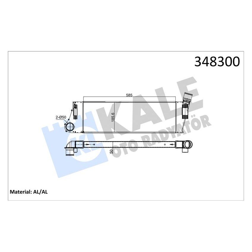 KALE RADYATOR TURBO RADYATÖRÜ INTERCOOLER MGN II-SCENIC II 1.5DCI-1.9DCI AL-PL-BRZ 586X187X40 (8200700172)