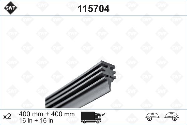 Swf W210 Silecek Lastiği W163 414 638 W210 Arka Cam 40 Cm (SW 115 704)