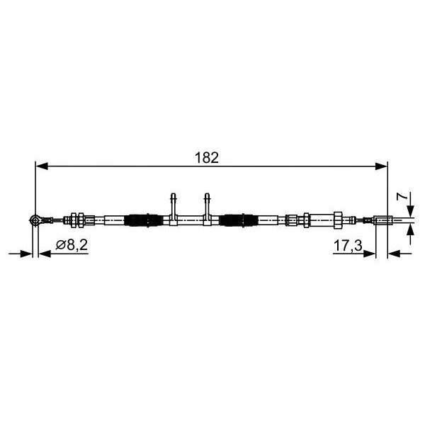 BOSCH EL FREN TELİ FIAT DUCATO 06> PEUGEOT BOXER 06> CITROEN JUMPER 06> 1908 MM (1341023080)
