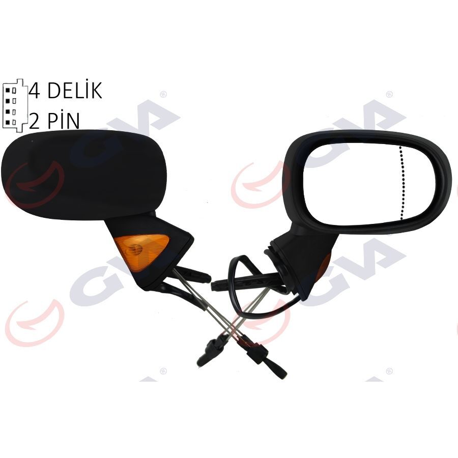 GVA DIŞ DİKİZ AYNASI SAĞ MODUS 04> MEKANİK SİNYALLİ SENSÖRLÜ KONVEKS VM-120SR (7701059146)