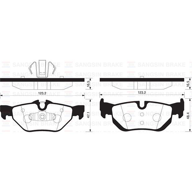 SANGSIN FREN BALATASI ARKA BMW E81 E82 E87 E88 E90 E91 E92 E93 F30 F35 E84 (34216774692)