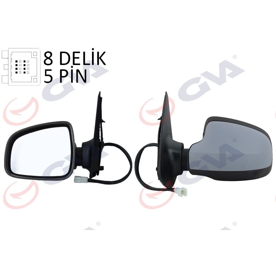 GVA DIŞ DİKİZ AYNASI SOL SANDERO STEPWAY 12> ELEKTRİKLİ ISITMALI ASTARLI KONVEKS SENSÖRSÜZ VM-6804EHPL (963023731R)