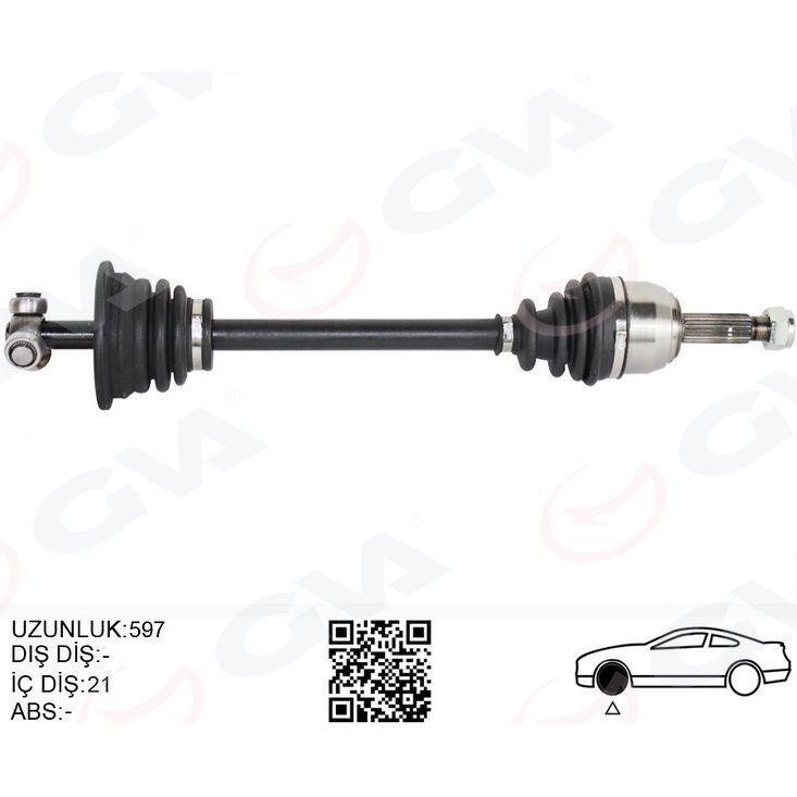 GVA ÖN AKS SOL RENAULT EXPRESS F40.G40 1.9 D 85-98 (7701351195)