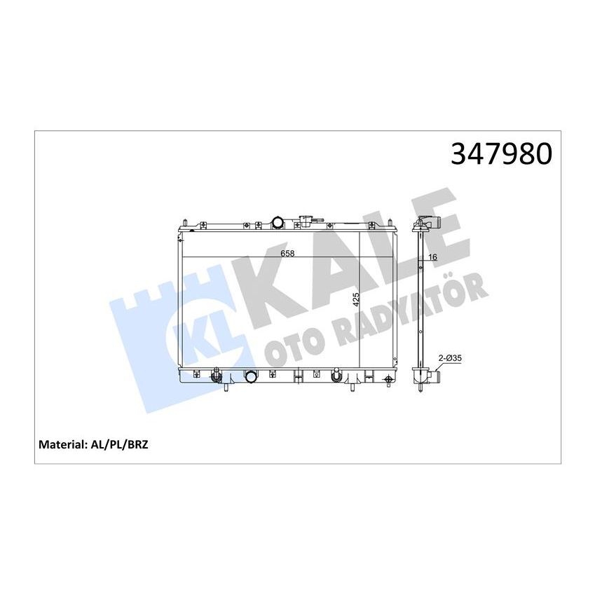 KALE RADYATOR RADYATÖR AL/PL/BRZ PAJERO PININ AT (MR373172)