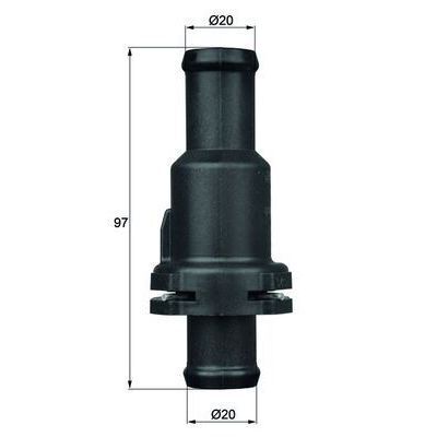 MAHLE TERMOSTAT KOMPLE 75C GOLF 5-6-JETTA-PASSAT-SCOROCCO-TIGUAN-A3-LEON 04-11 1.4TSI-2.0TDI BMY-BLG-CFF (1K0121113A)