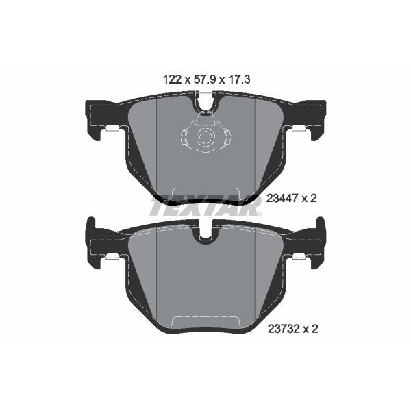 TEXTAR ARKA FREN BALATASI. E60-E70-E71-F15-F16 . 23447... (34216776937)