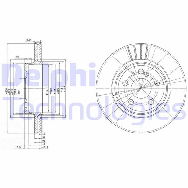 DELPHI FREN DISKI ARKA MERCEDES S-CLASS W140 W220 (A1404230412)