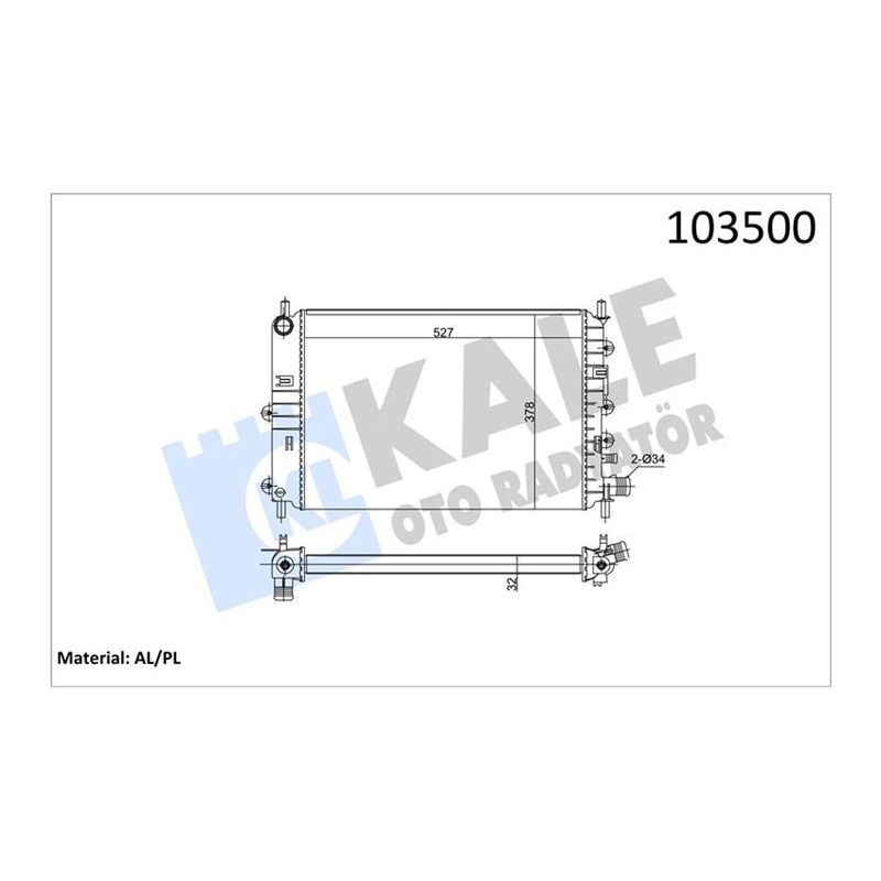 KALE RADYATOR MOTOR RADYATORU ESCORT CLX 2 SIRA AL PL SISTEM (91AB8005AF)