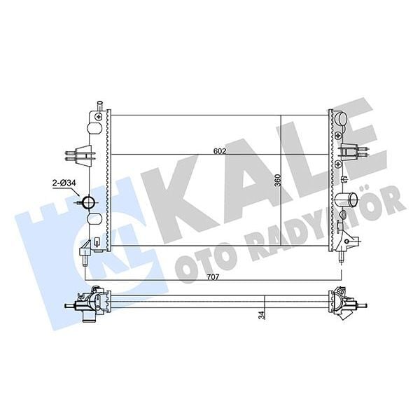 KALE RADYATOR RADYATÖR ASTRA G 1.6 Z16XEP AC MEK 600X375X26 (1300270)