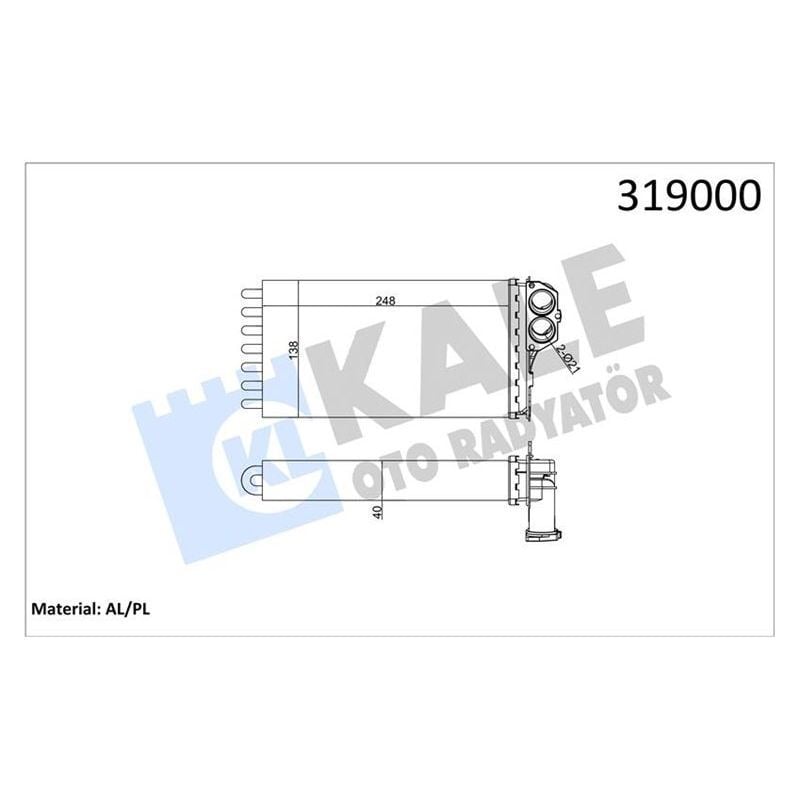 KALE RADYATOR KALORİFER RADYATÖRÜ 206 98 XSARA 99 247X134 (6448.G3)