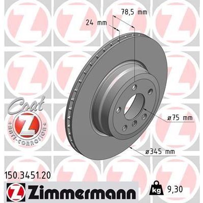 ZIMMERMANN FREN DISKI ARKA BMW E70 E71 E72 F15 F16 (34216886480)