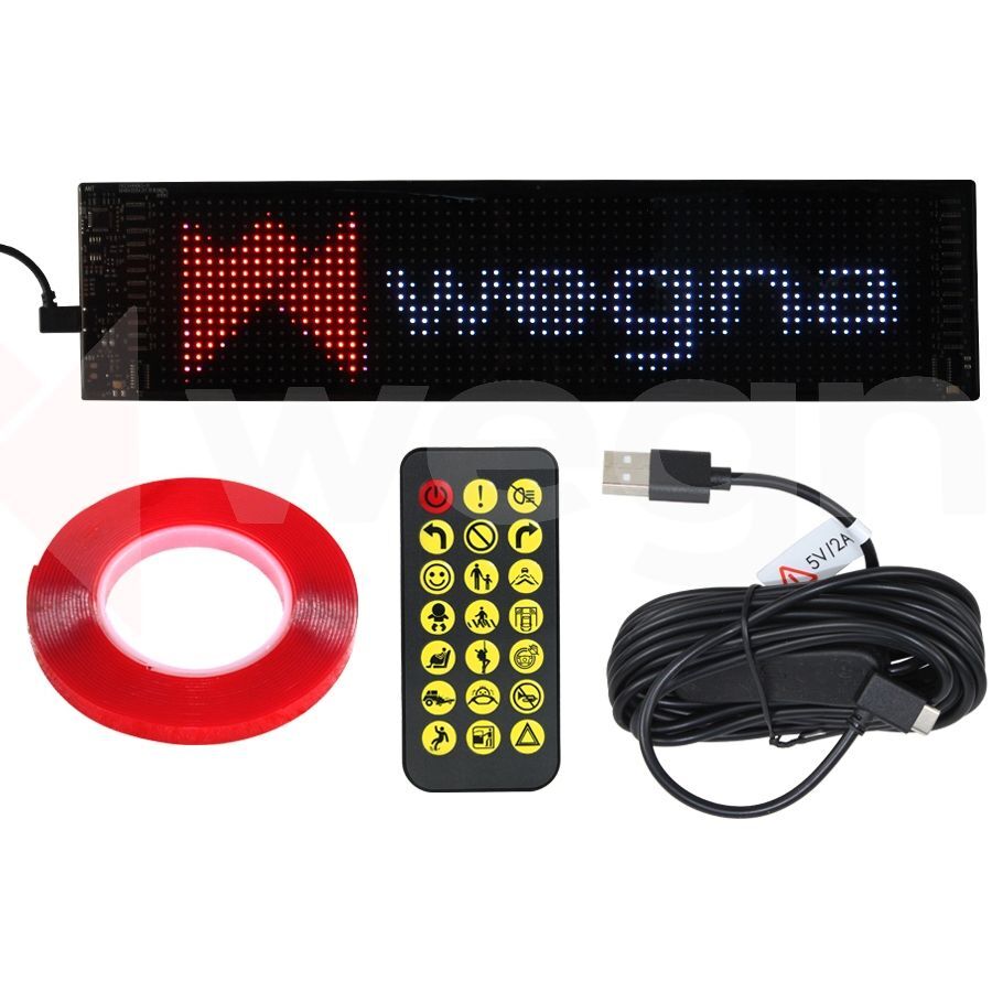 WEGNA ARAÇ İÇİ ARABA IŞIĞI LED EKRAN 20X64 10.2X34.8CM (AKSESUAR)