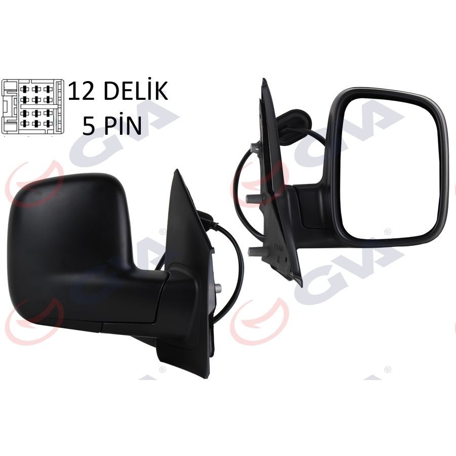 GVA DIŞ DİKİZ AYNASI SAĞ TRANSPORTER T5 MULTIVAN 04> ELEKTRİKLİ ISITMALI KONVEKS 5 FİŞ VM-373EHR (7E1857522A)