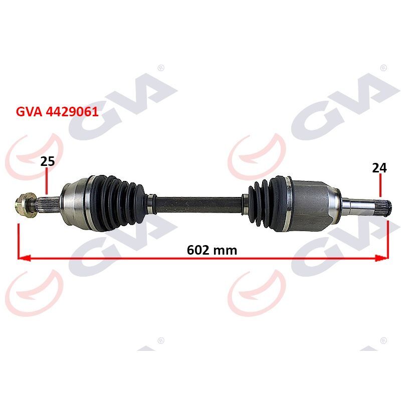 GVA KOMPLE AKS SOL MİLLİ AKS LALE Lİ DOBLO 1.3 MJT 10> 602MM (51810626)